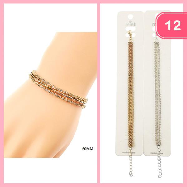 RHINESTONE BRACELET (12 UNITS)