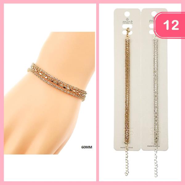 RHINESTONE BRACELET (12 UNITS)