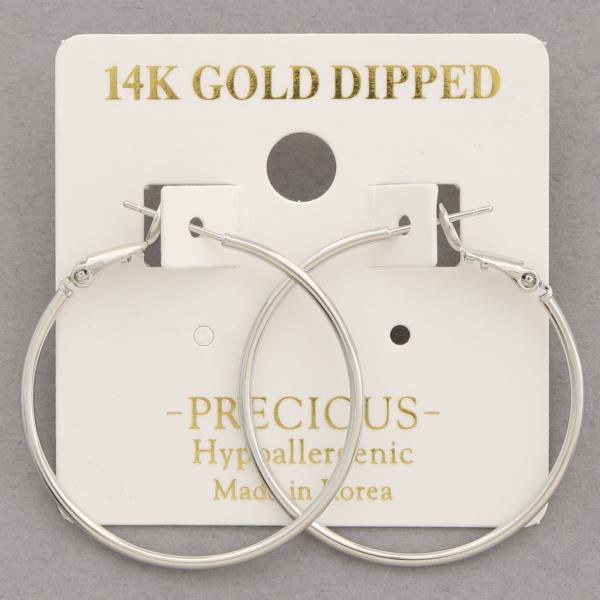 14K GOLD DIPPED HOOP EARRING