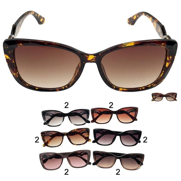 SQUARED CAT EYE SUNGLASSES 1DZ