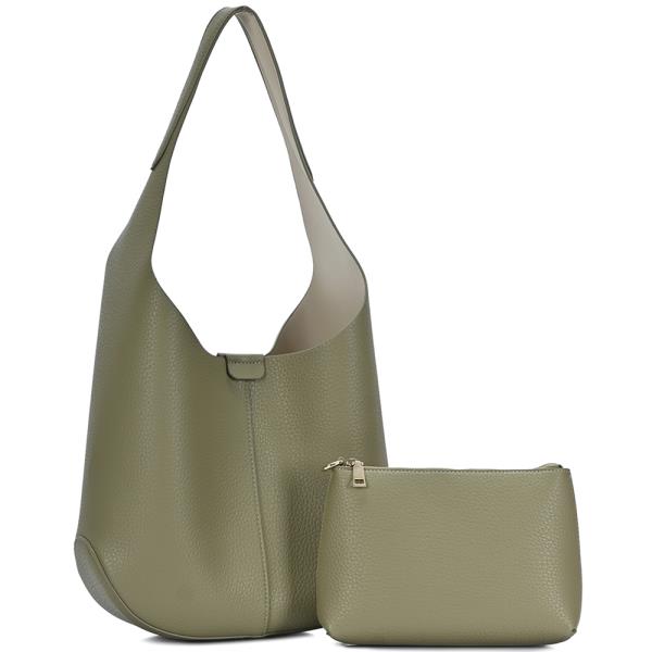 2IN1 TEXTURED SHOULDER HOBO W POUCH SET