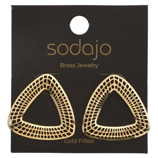 SODAJO GOLD FILLED TRIANGLE NET EARRING
