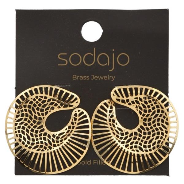 SODAJO GOLD FILLED ROUND EARRING