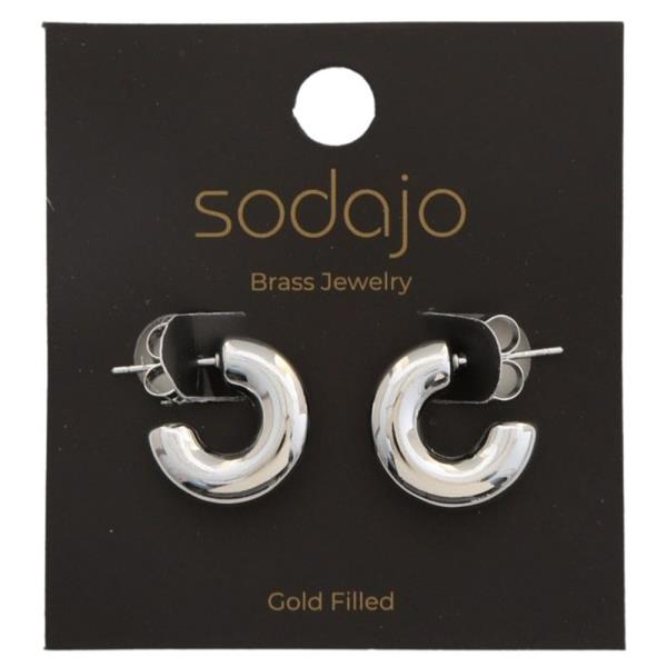SODAJO GOLD FILLED C HOOP EARRING
