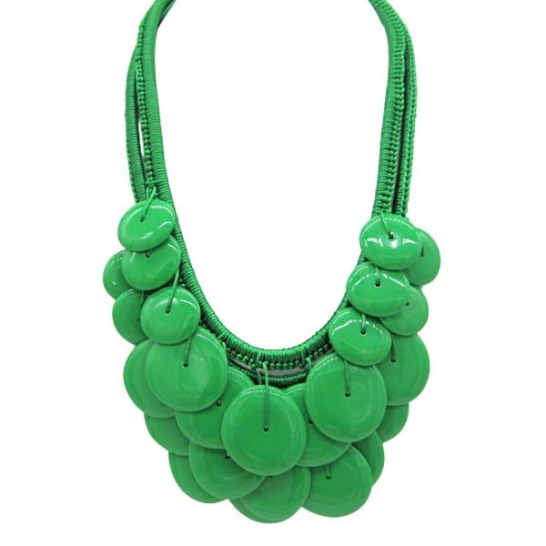 ROUND MULTI CHARM CHUNKY STATEMENT NECKLACE