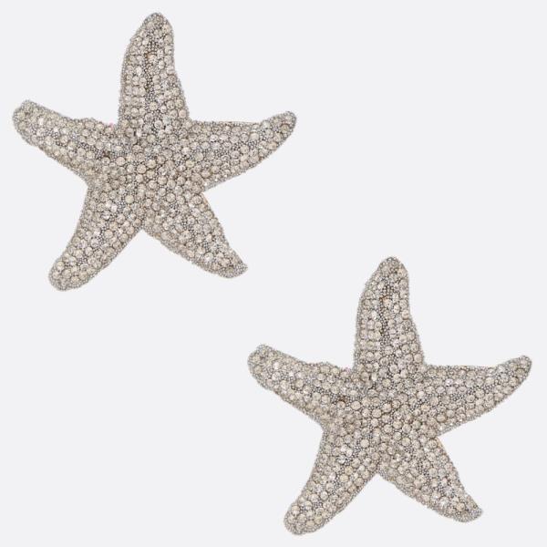 RHINESTONE STARFISH EARRING
