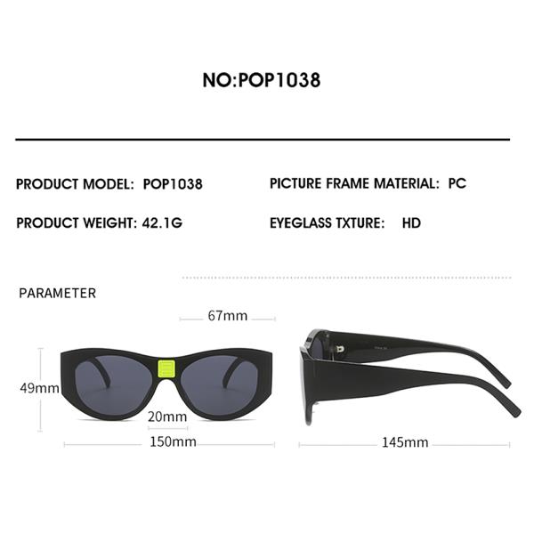 TRENDY ROUNDED SUNGLASSES 1DZ