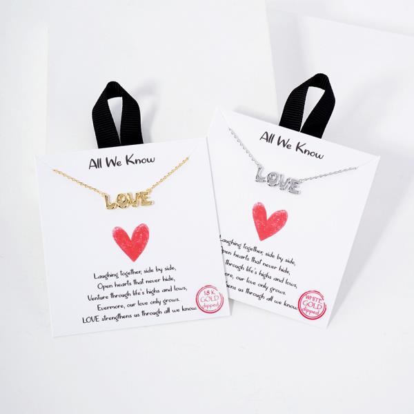 18K GOLD RHODIUM ALL WE KNOW NECKLACE