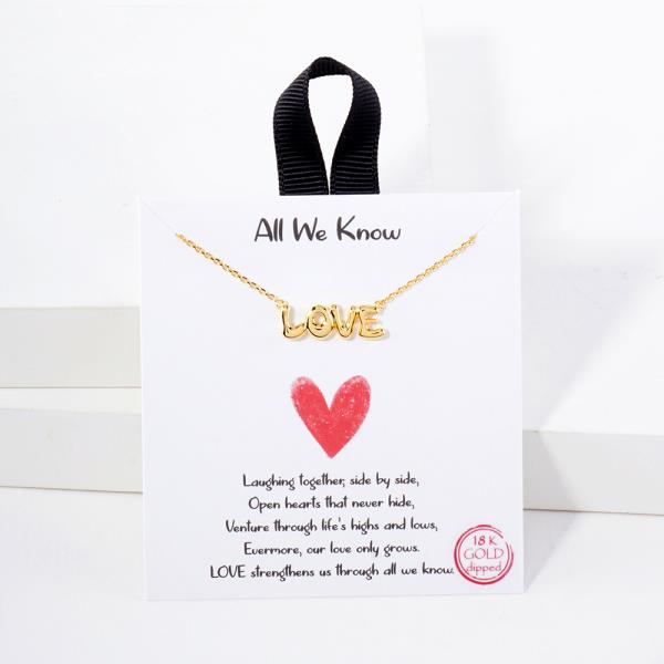 18K GOLD RHODIUM ALL WE KNOW NECKLACE