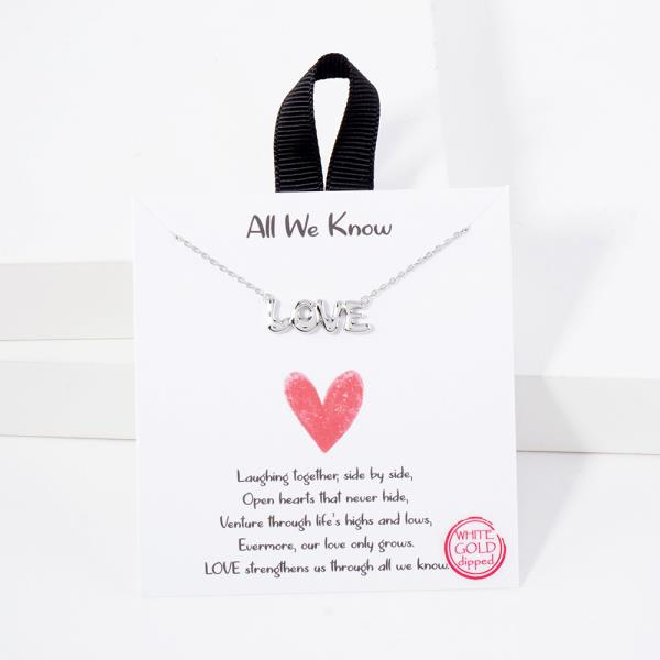 18K GOLD RHODIUM ALL WE KNOW NECKLACE