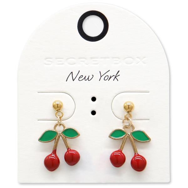 SECRET BOX CHERRY DANGLE EARRING