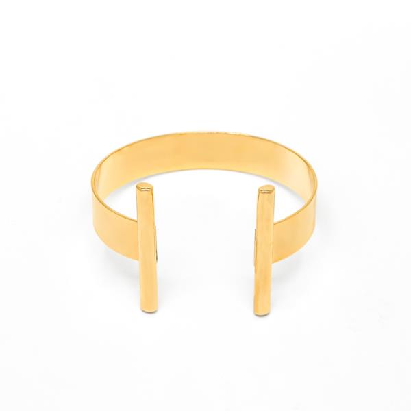 DOUBLE BAR EDGE CUFF METAL BRACELET