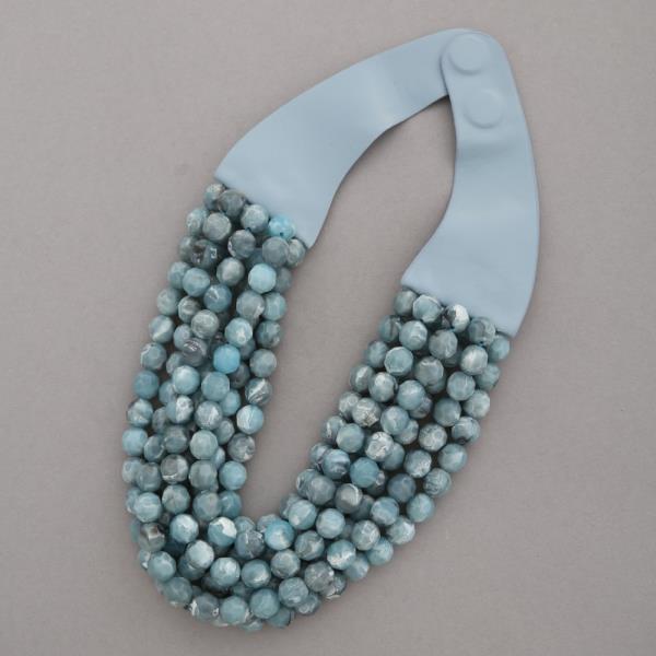 REAL STONE BEAD STATEMENT NECKLACE