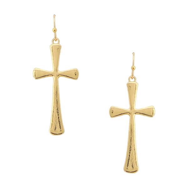 METAL CROSS EARRINGS