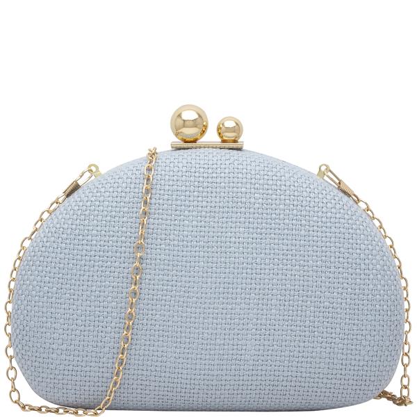 WOVEN TEXTURED EVENING CLUTCH BAG