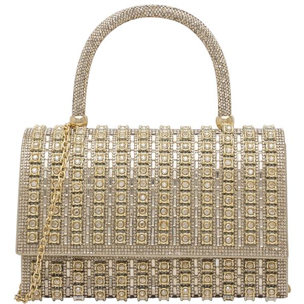 STUDDED STYLISH FLAP HANDLE BAG