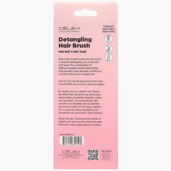 CELAVI PINK WATERCOLOR DETANGLE BRUSH
