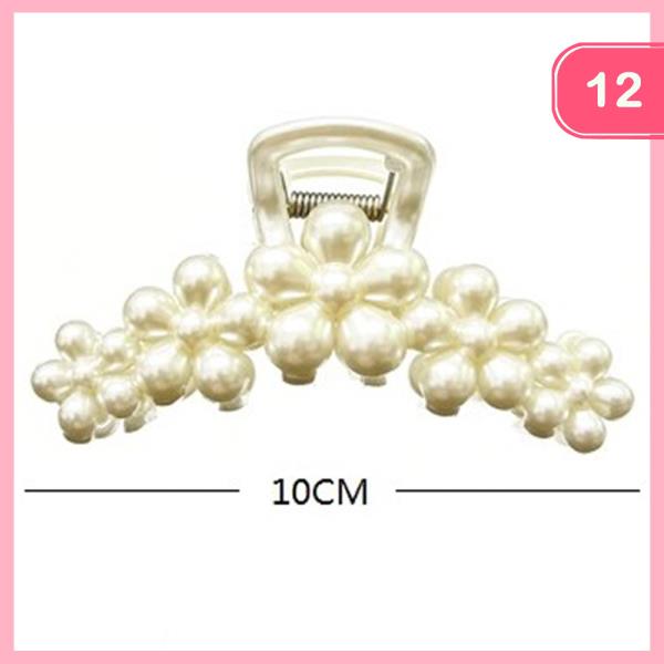 PEARL PEARL BEADED CLAW CLIP – 11CM (12 UNITS)