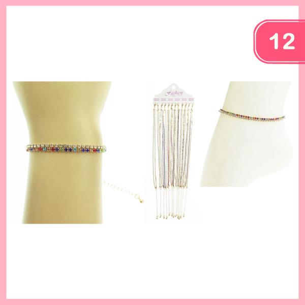 RHINESTONE ANKLET (12 UNITS)