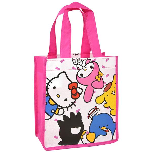 HELLO KITTY AND FRIENDS SMALL ECO FRIENDLY NON WOVEN TOTE BAG W SHINY PRINTING