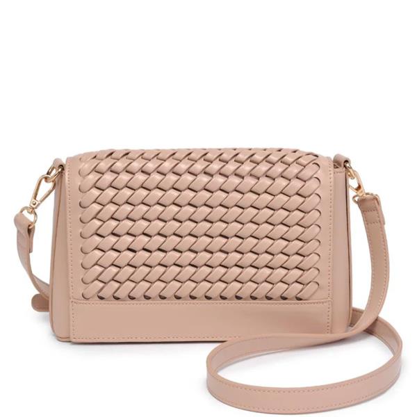 WOVEN PANEL NINA CROSSBODY BAG
