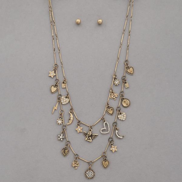 MULTI CHARM LAYERED NECKLACE