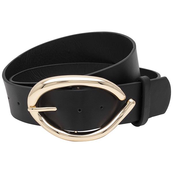 SMOOTH METAL SHAPED BUCKLE BELT
