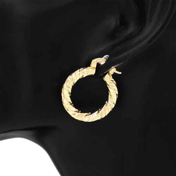 TWISTED METAL HOOP EARRING