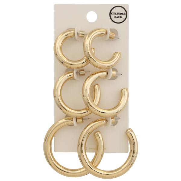 OPEN HOOP ASSORTED EARRING SET