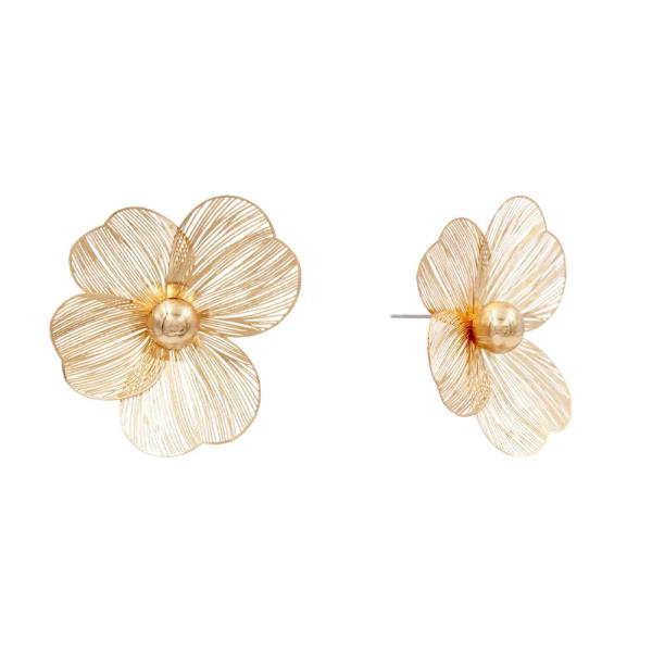 FLOWER METAL EARRING