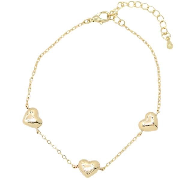METAL CHAIN HEART BRACELET