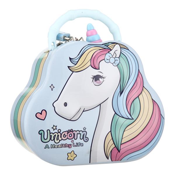 UNICORN COIN BANK CASE WITH LOCK AND KEY