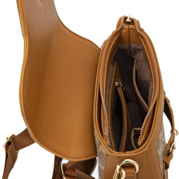 2IN1 CHIC OVAL PATTERN CROSSBODY W WALLET SET