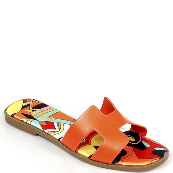 H SHAPE SANDAL W PRINTED INSOLE 12 PAIRS