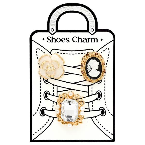 FLOWER CAMEO ASSORTED SHOE CHARM
