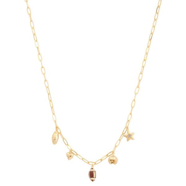 DAINTY MULTI CHARM METAL NECKLACE