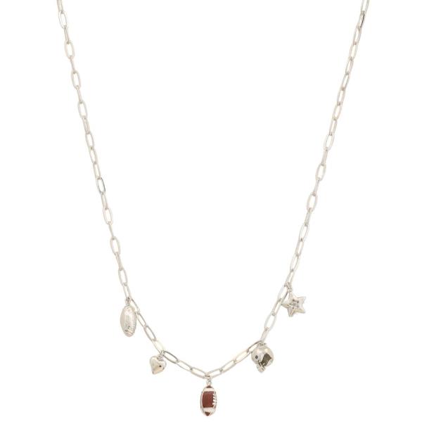 DAINTY MULTI CHARM METAL NECKLACE