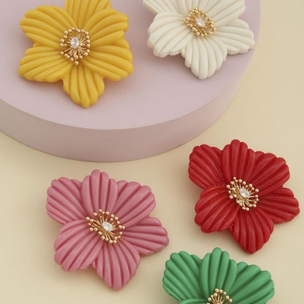 FLOWER DAINTY CRYSTAL EARRING