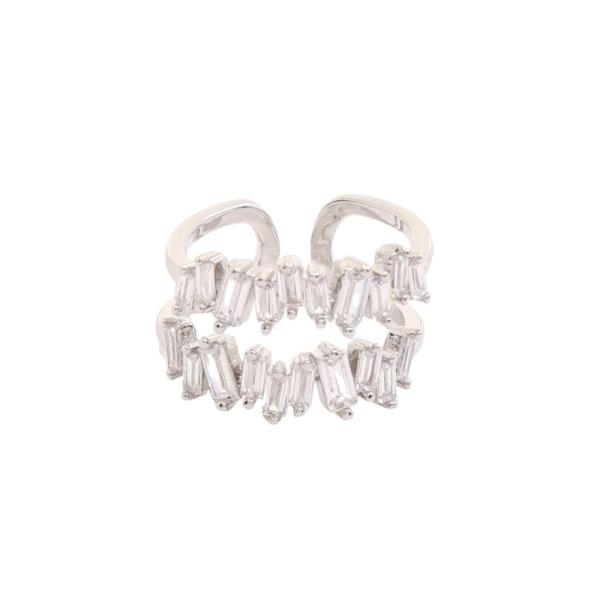 SODAJO CZ METAL GOLD DIPPED ADJUSTABLE RING