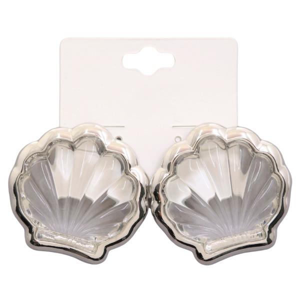 CLEAR SEASHELL EARRING