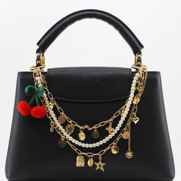 CHERRY MULTI METAL CHARM BAG CHARM