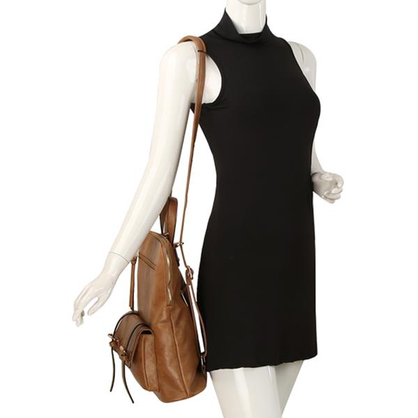 SMOOTH PU CONVERTIBLE BACKPACK