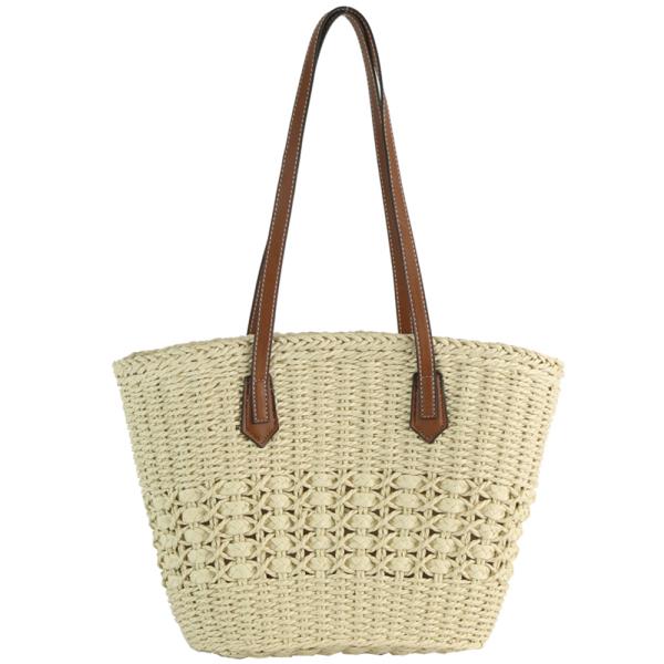 STYLISH CHIC STRAW SHOULDER BEACH BAG
