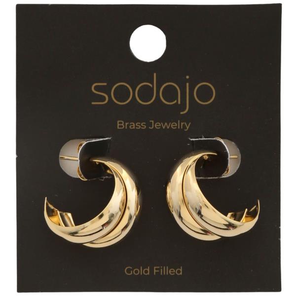 SODAJO DOUBLE HOOP GOLD FILLED EARRING