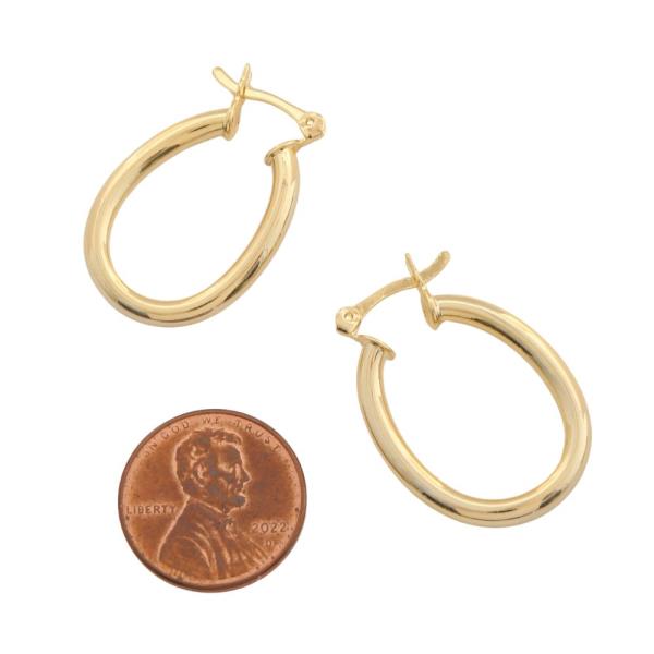 SODAJO OVAL HOOP GOLD FILLED EARRING