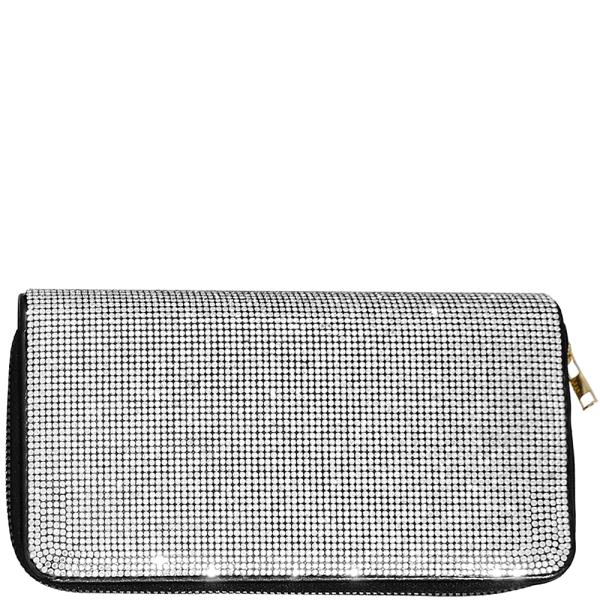 RHINESTONE FASHION ZIPPER WALLET