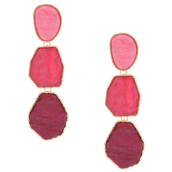 COLORFUL ORGANIC SHAPE DANGLE EARRING