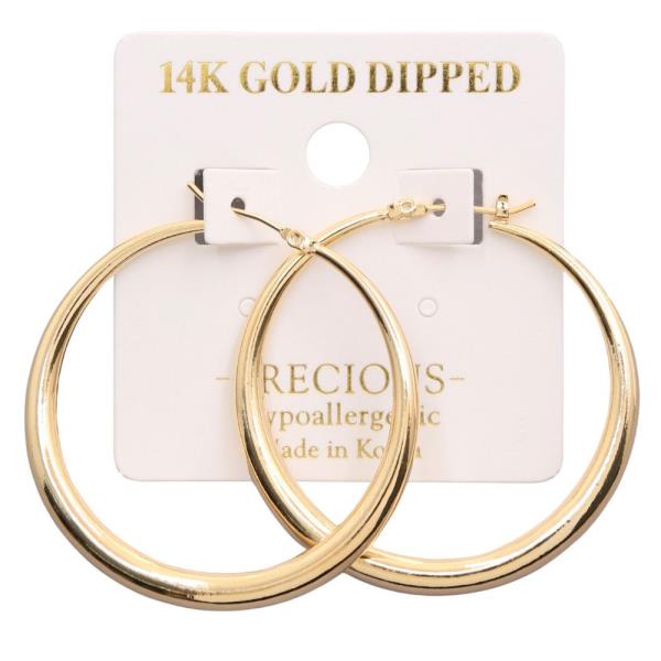 14K GOLD DIPPED HOOP EARRING