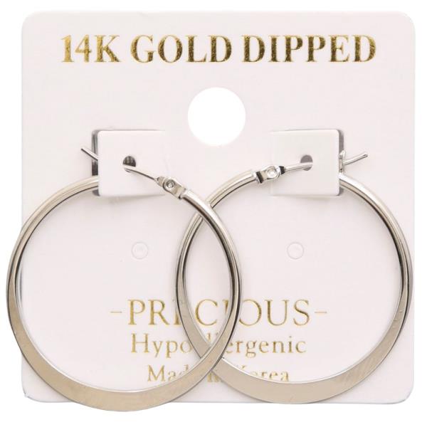 14K GOLD DIPPED HOOP EARRING