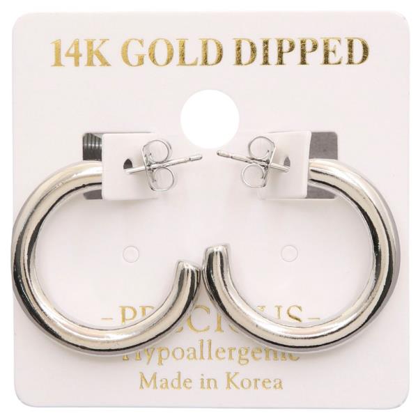 14K GOLD DIPPED OPEN HOOP EARRING
